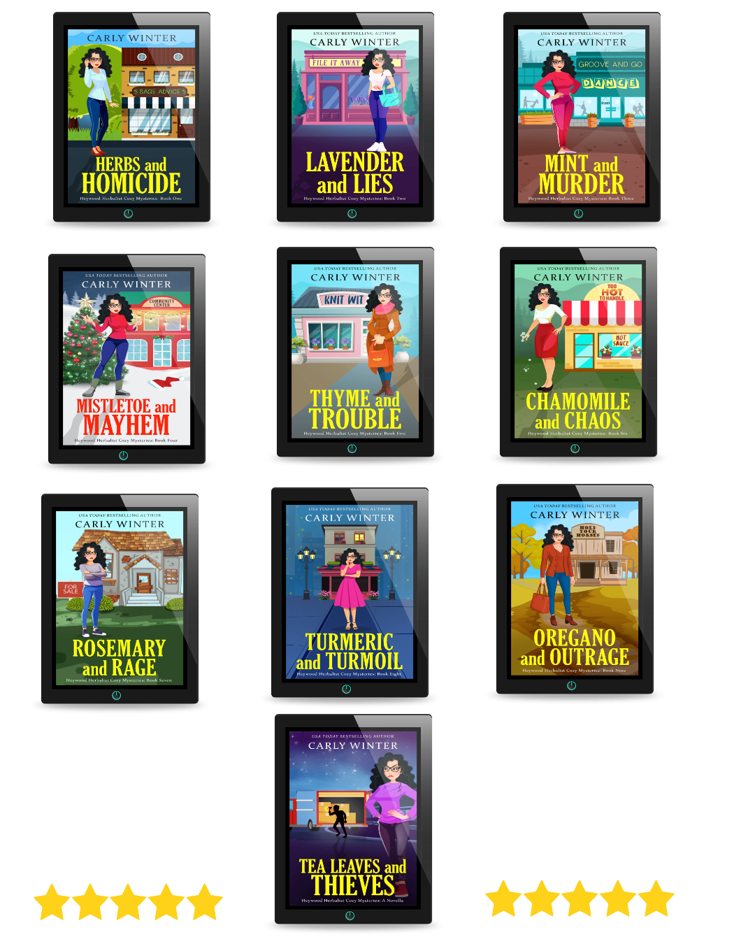 Heywood Herbalist Cozy Mystery Series: 10-Book Ebook Bundle | Carly Winter
