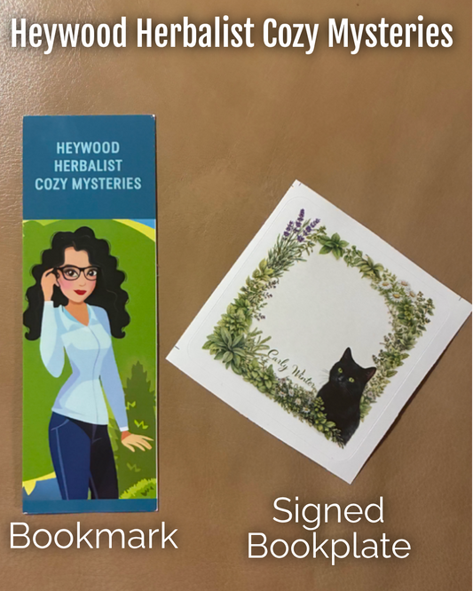 Heywood Herbalist Cozy Mysteries Bookmark & Signed Bookplate | Carly Winter