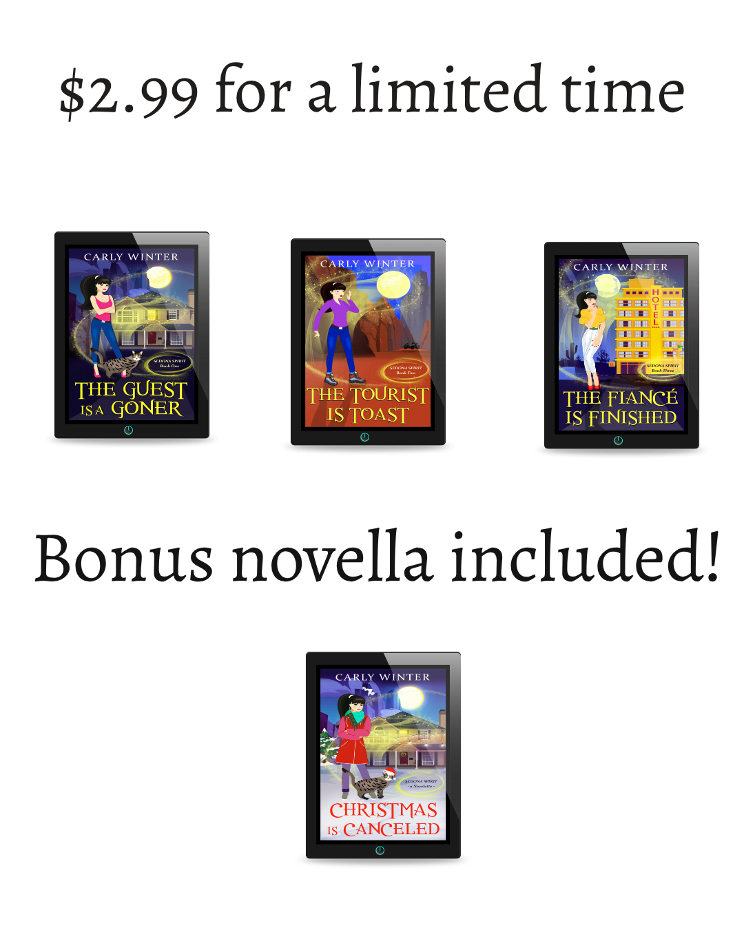 Sedona Spirit Paranormal Cozy Mystery Series: Books 1–3 Ebook Bundle | Carly Winter